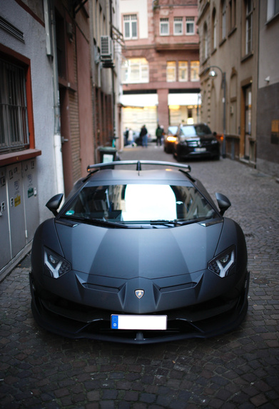 Gray Lamborghini in Town